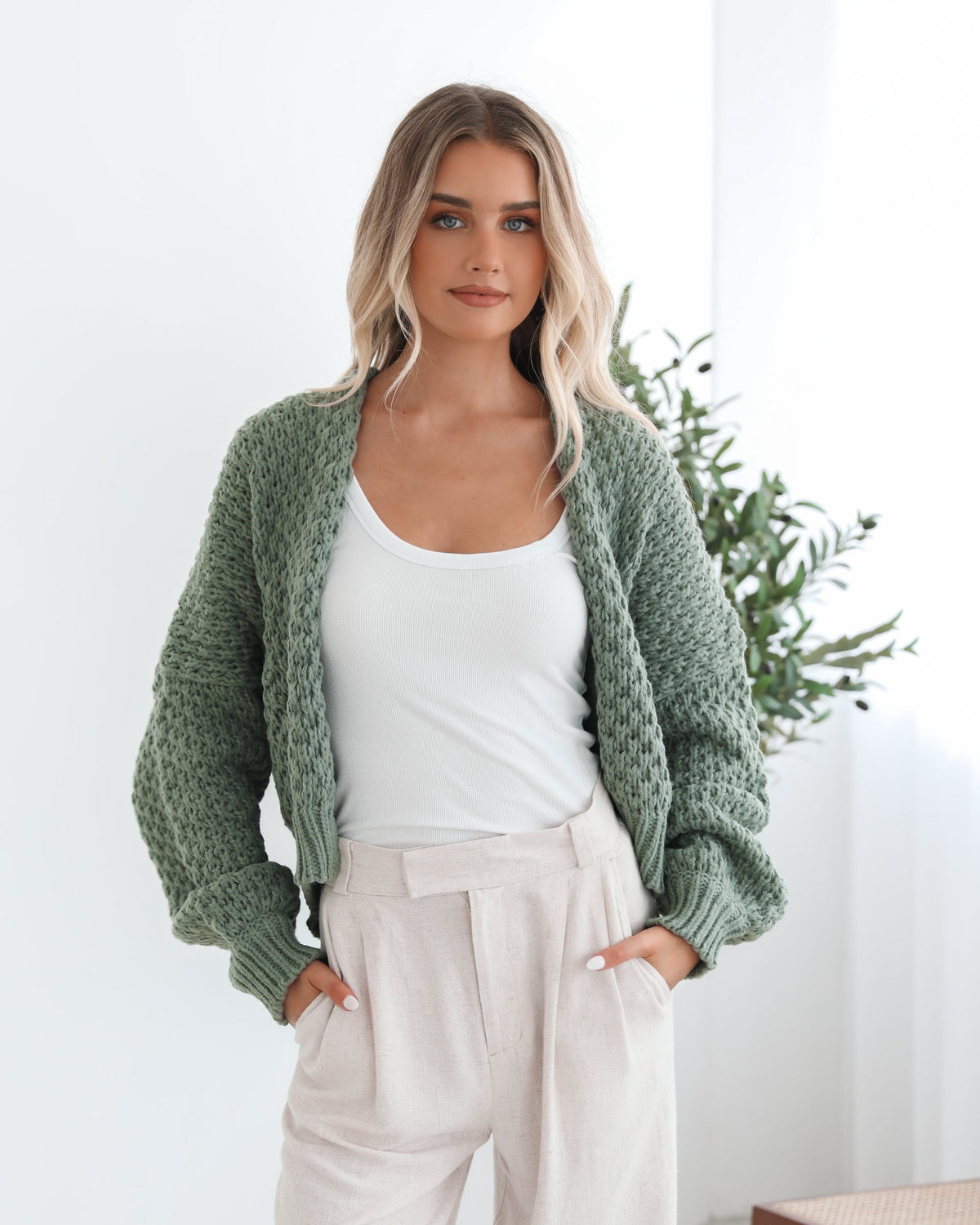 Dorine Cardigan - Forest Green