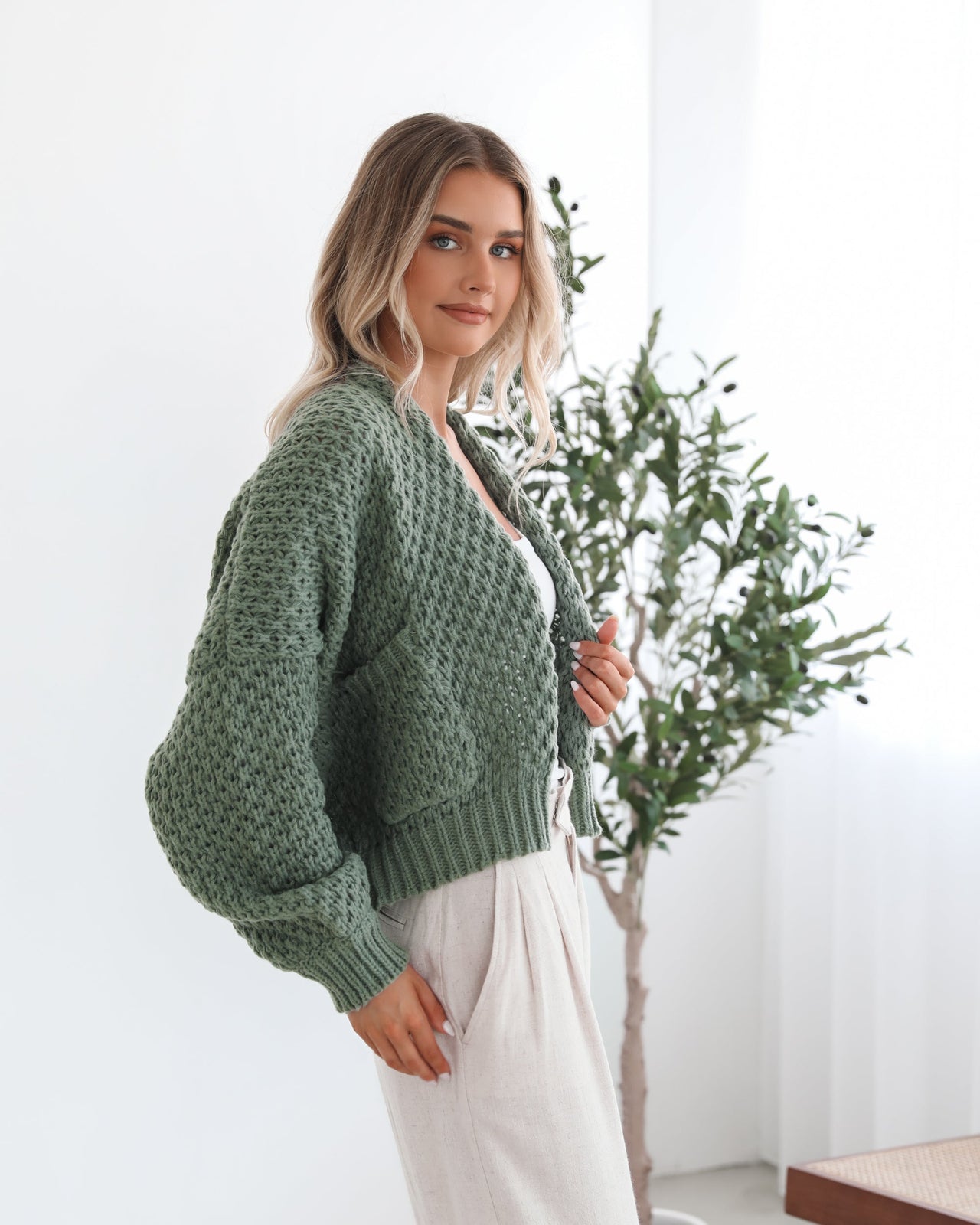 Dorine Cardigan - Forest Green