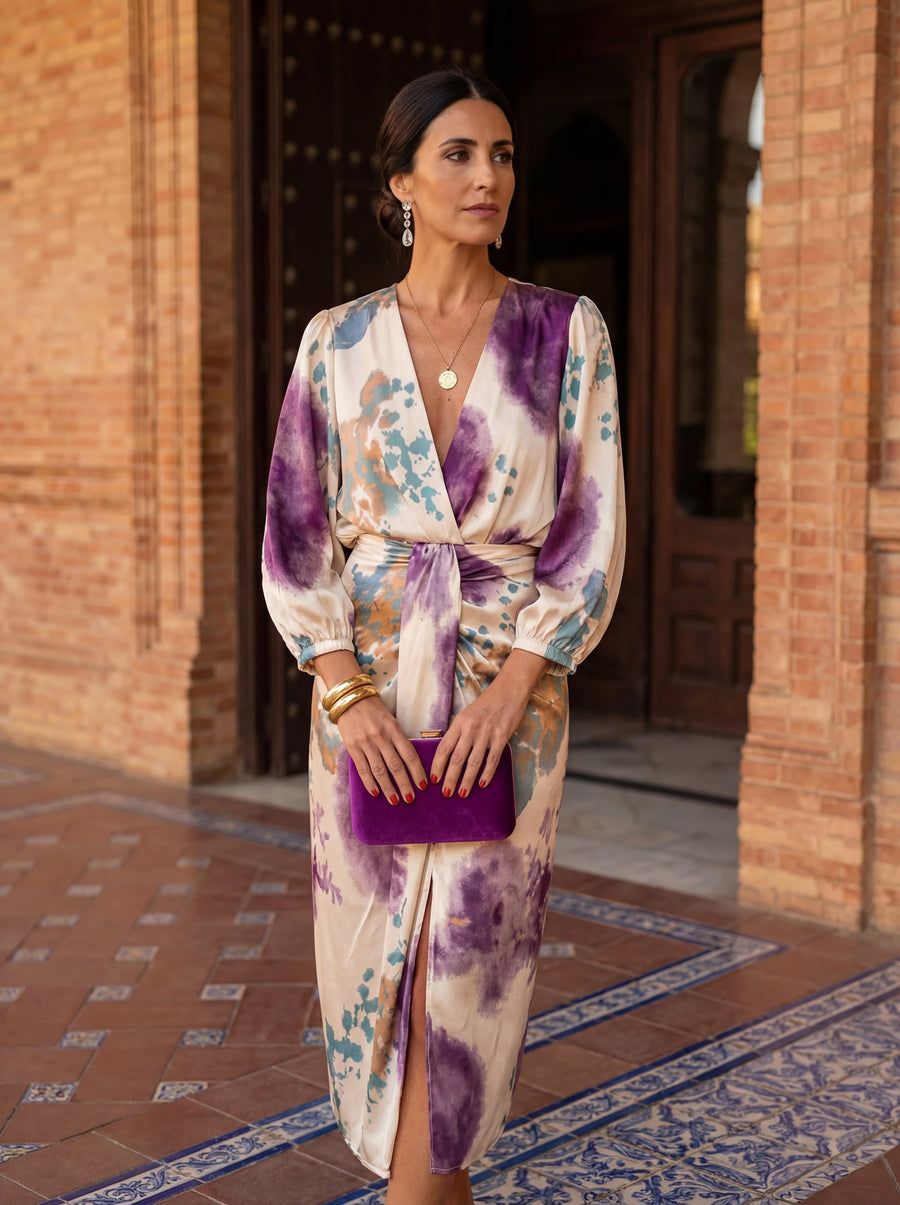 Sophia | Exclusive V-Neck Midi Dress | Exclusive Edition