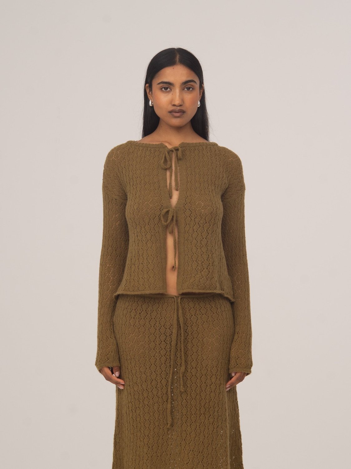 Exile Green Knit Cardigan