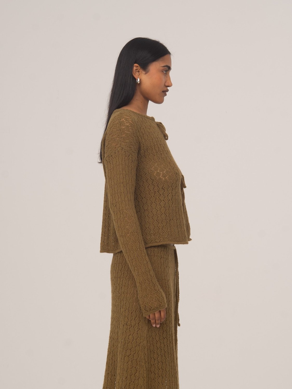 Exile Green Knit Cardigan