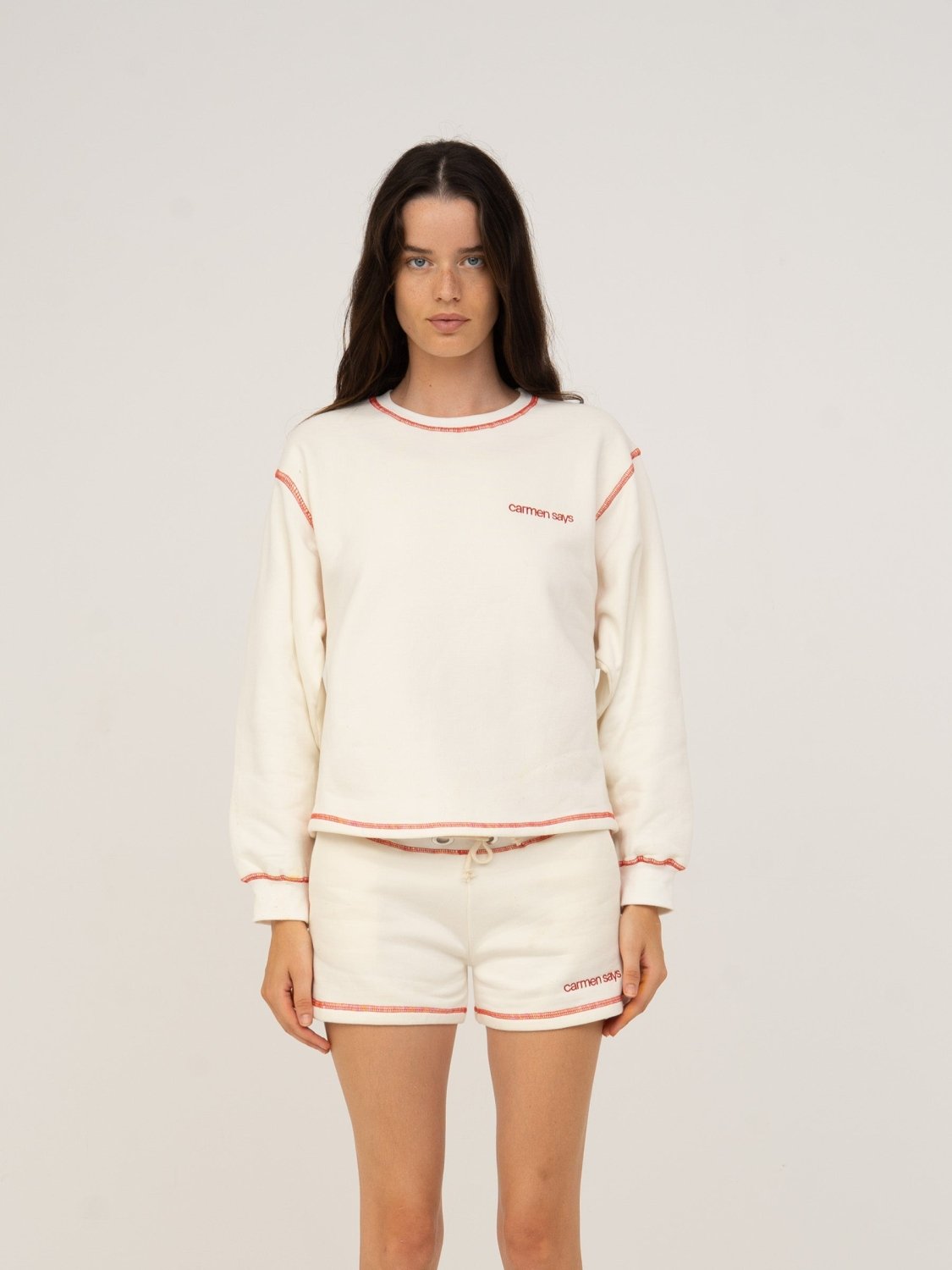 Form White Jersey Sweatshirt