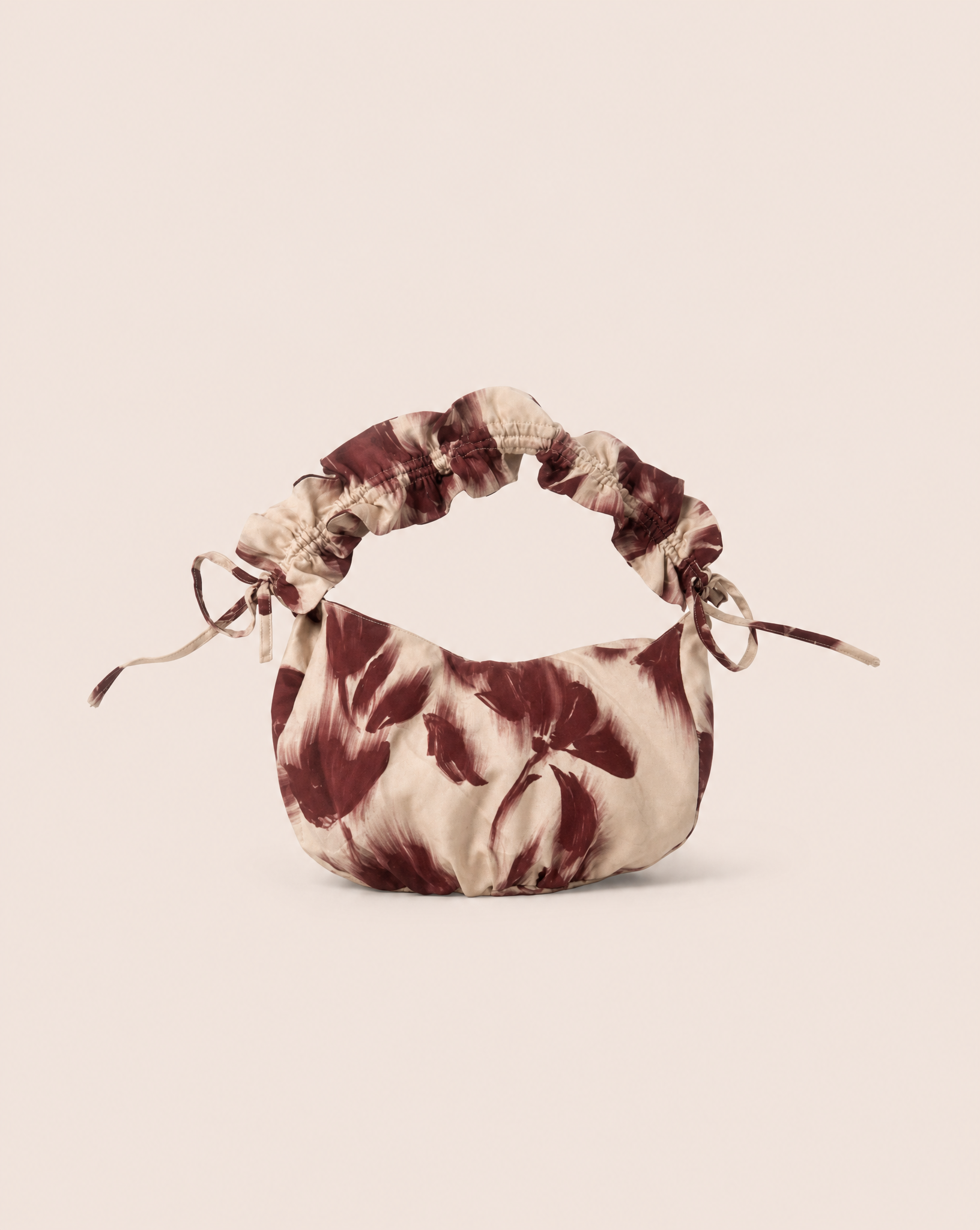 Red Peony Flower Print Bag