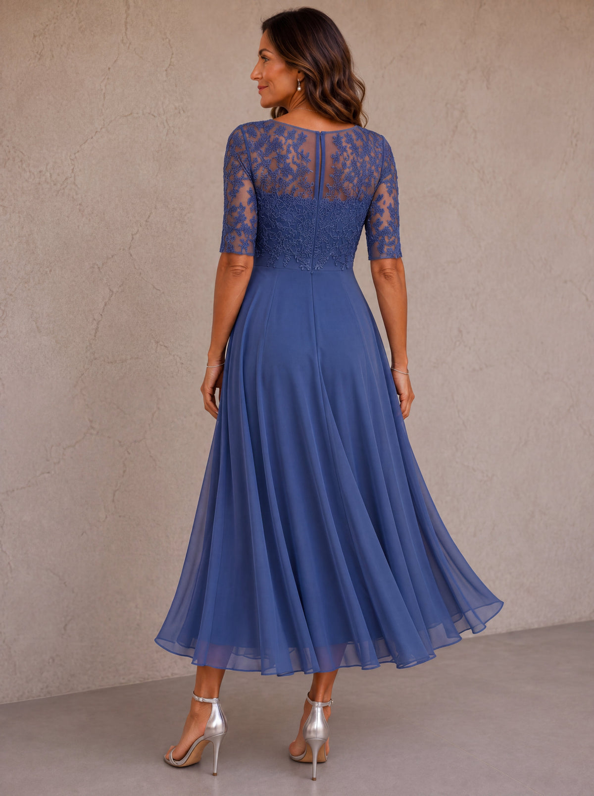 Beatrice | Lace and Chiffon Dress
