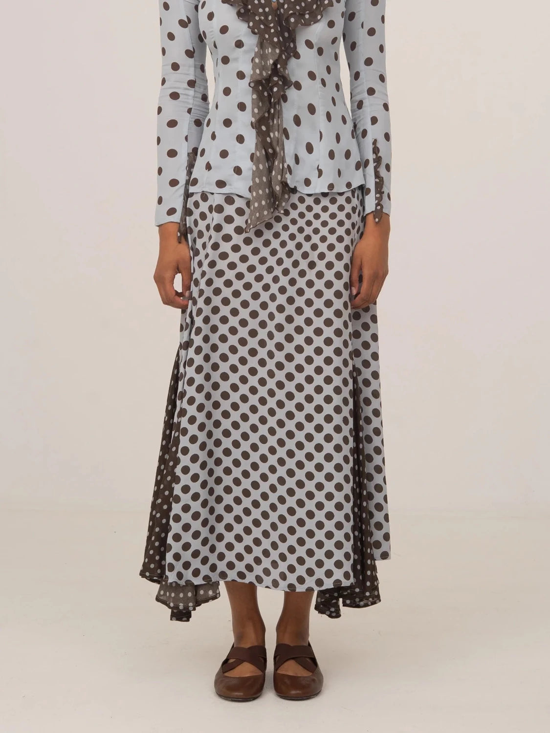 New Blue Polka Dot Skirt