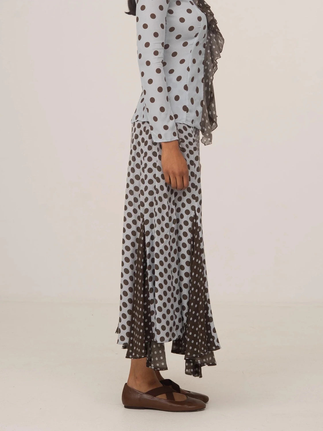 New Blue Polka Dot Skirt