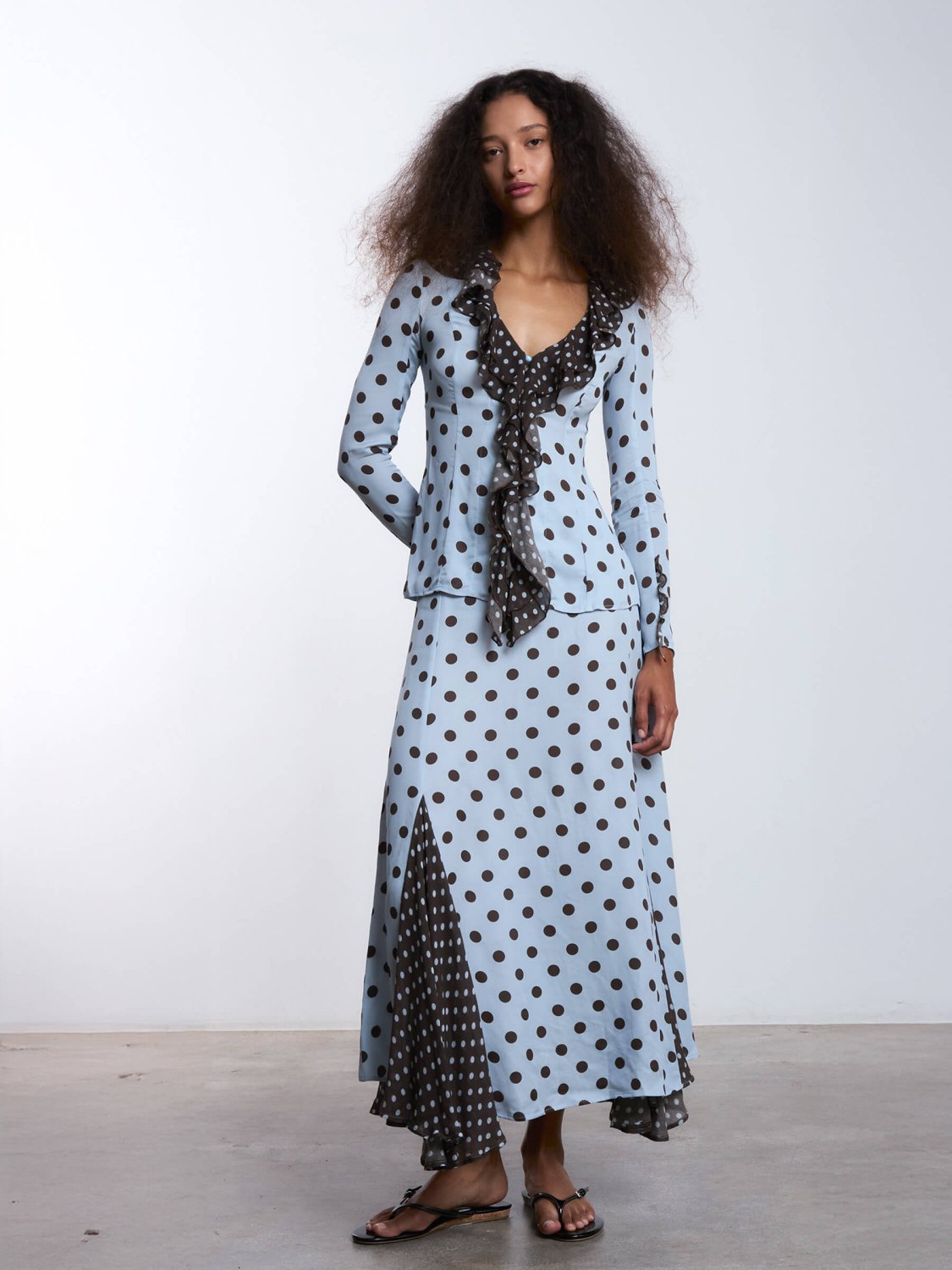 New Blue Polka Dot Skirt