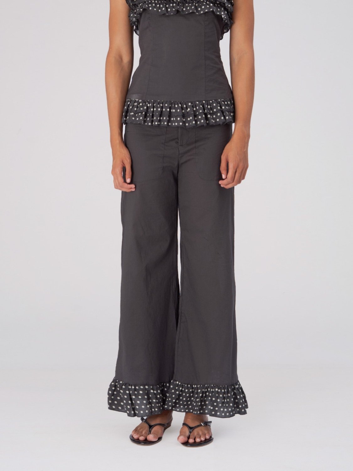 Night Noctis Brown Polka Dot Pants