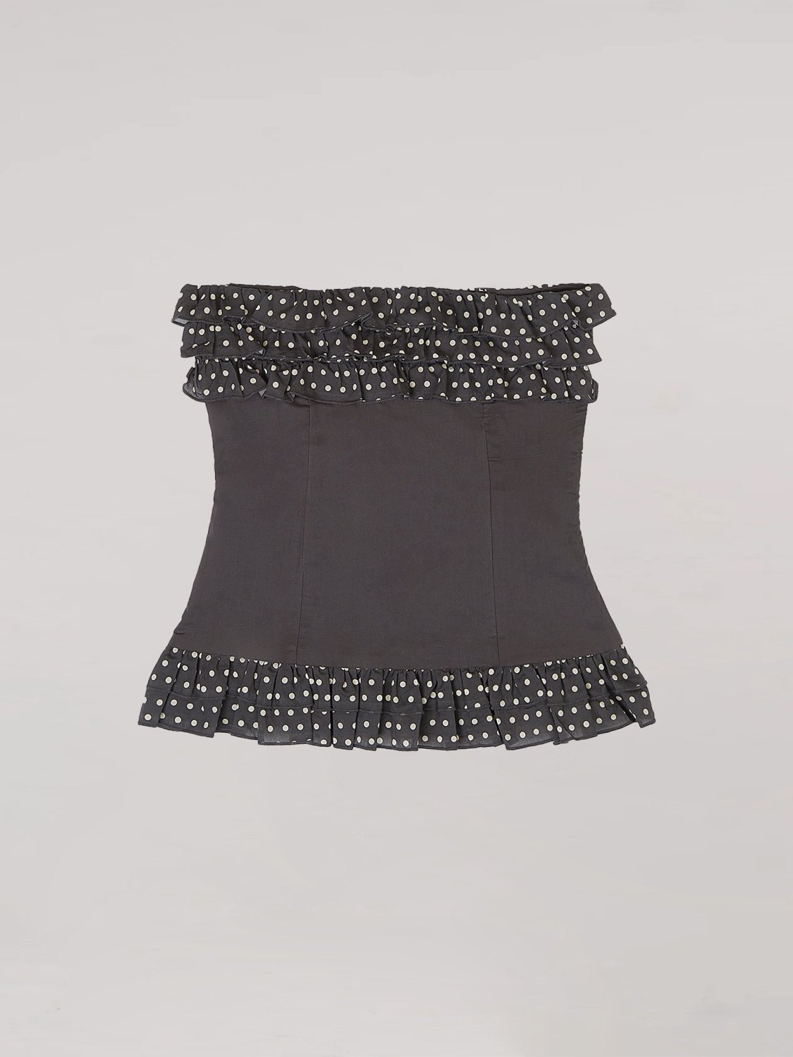 Night Noctis Brown Polka Dot Top