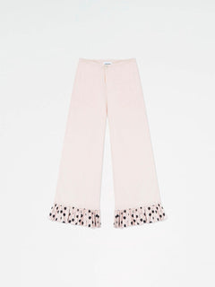 Noctis Beige Polka Dot Print Pants
