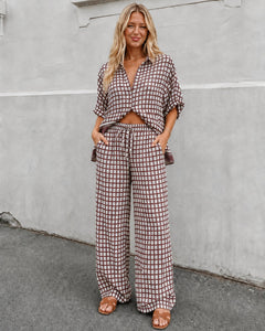 Nyah Pants - Cocoa Check