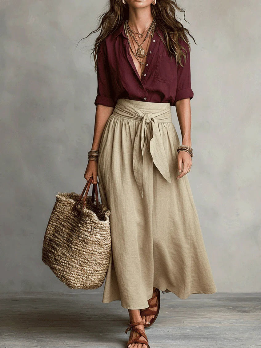 CLEO | Two-Piece Set with Midi Skirt