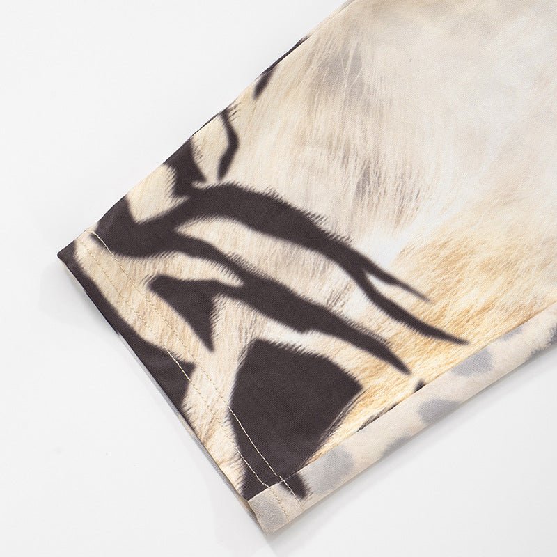 Wild Animal Print Off-Shoulder Two-Piece Set