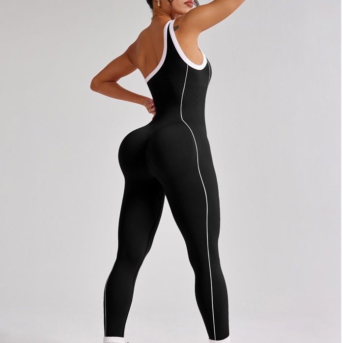 One-Shoulder Contour Line Sculpt Jumpsuit
