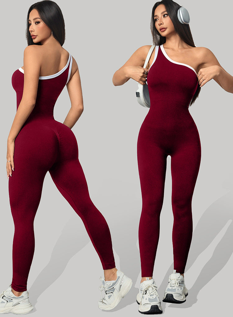 One-Shoulder Sculpt Fit Jumpsuit