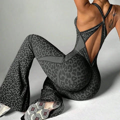 Leopard Polka Dot Yoga Suit