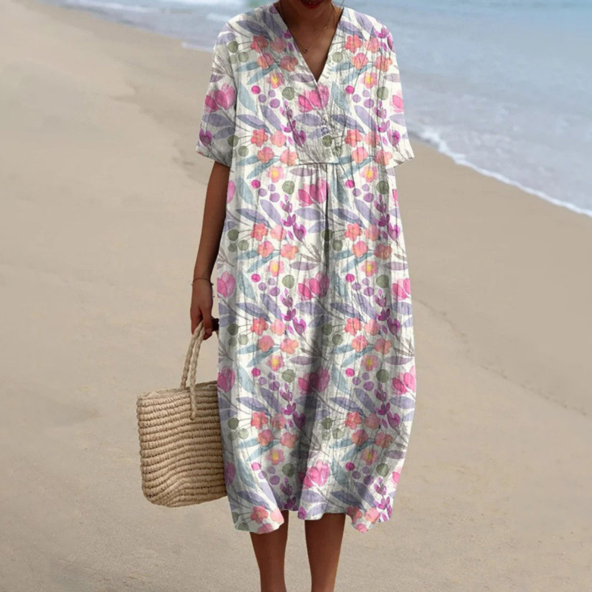 Maren™ | Soft Floral Summer Dress