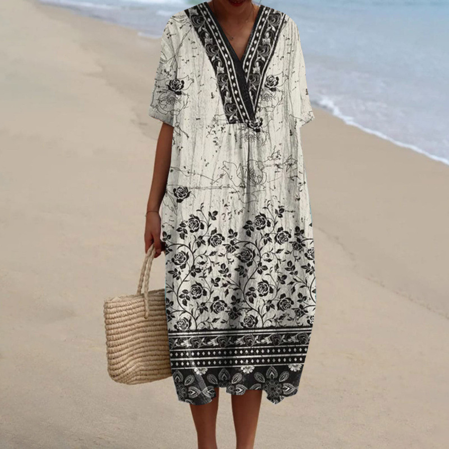 Arden™ | Floral V-Neck Summer Dress