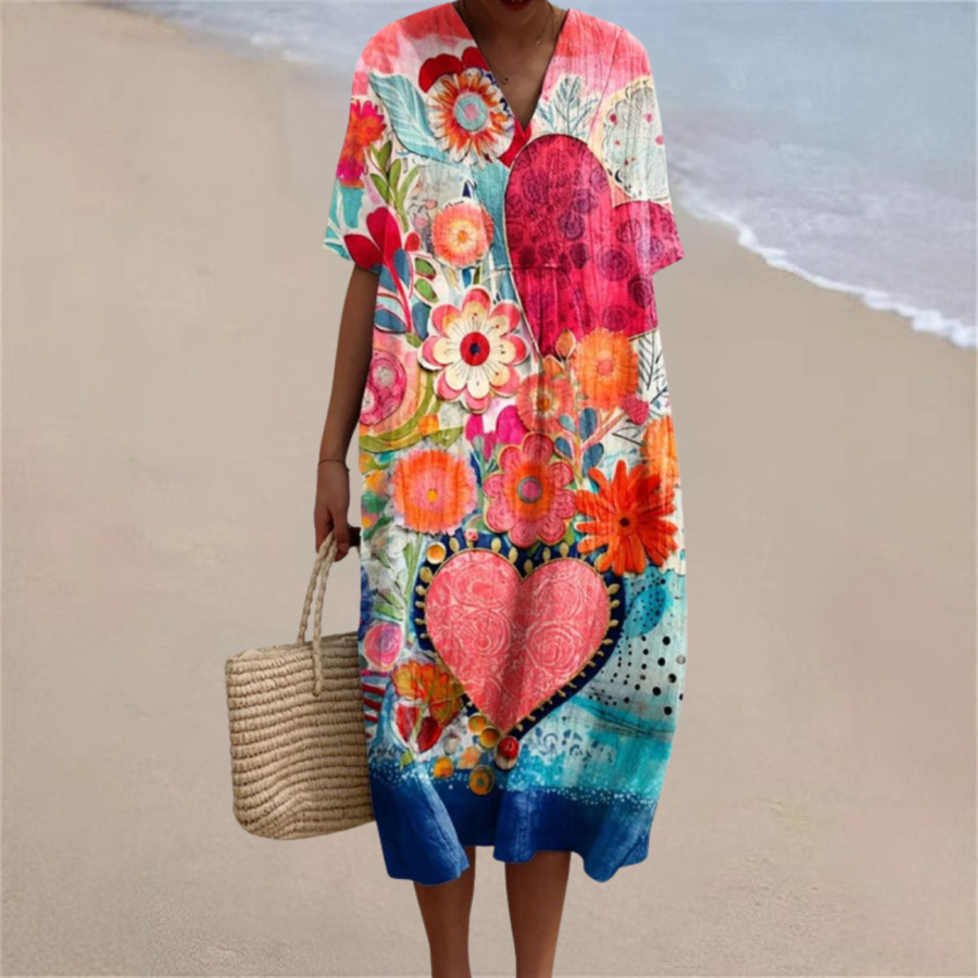 Narella™ | Coastal Heart & Floral Art Dress