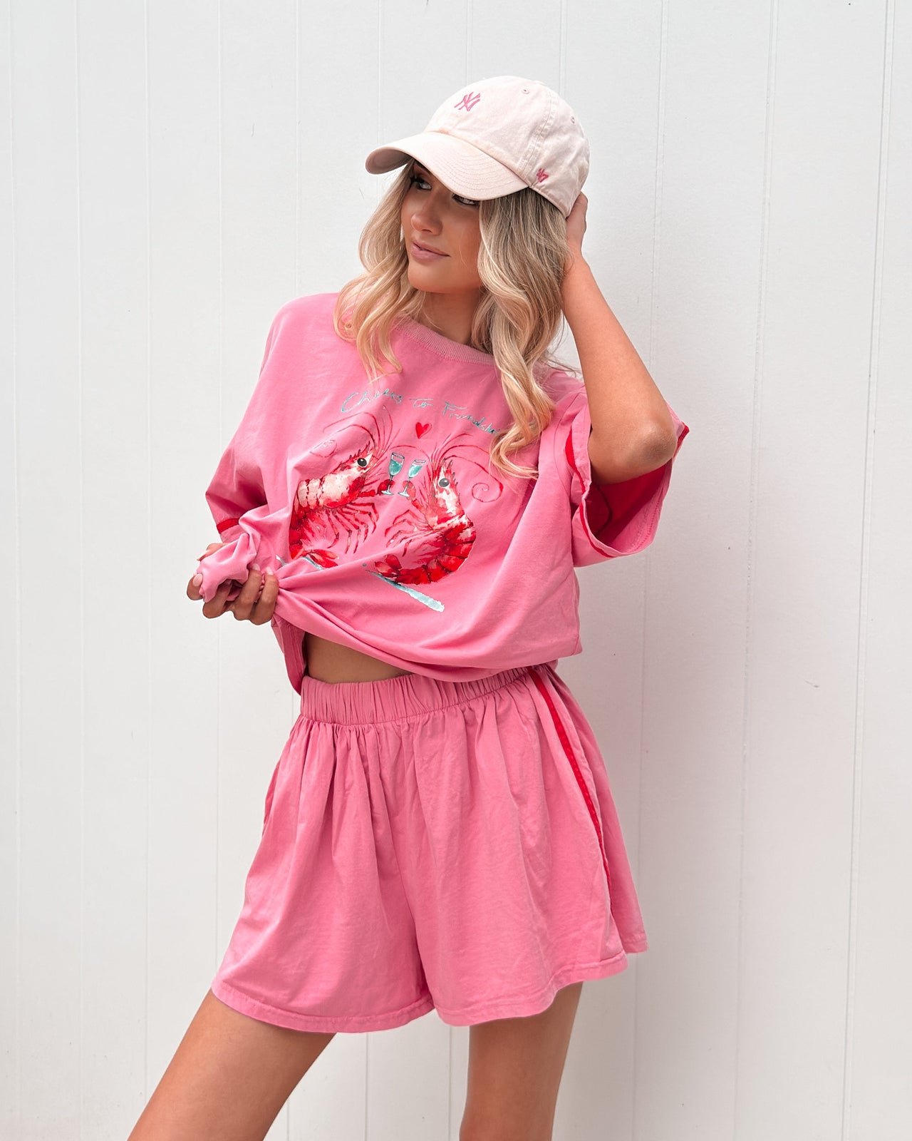 Roswell Pink Stripe Shorts