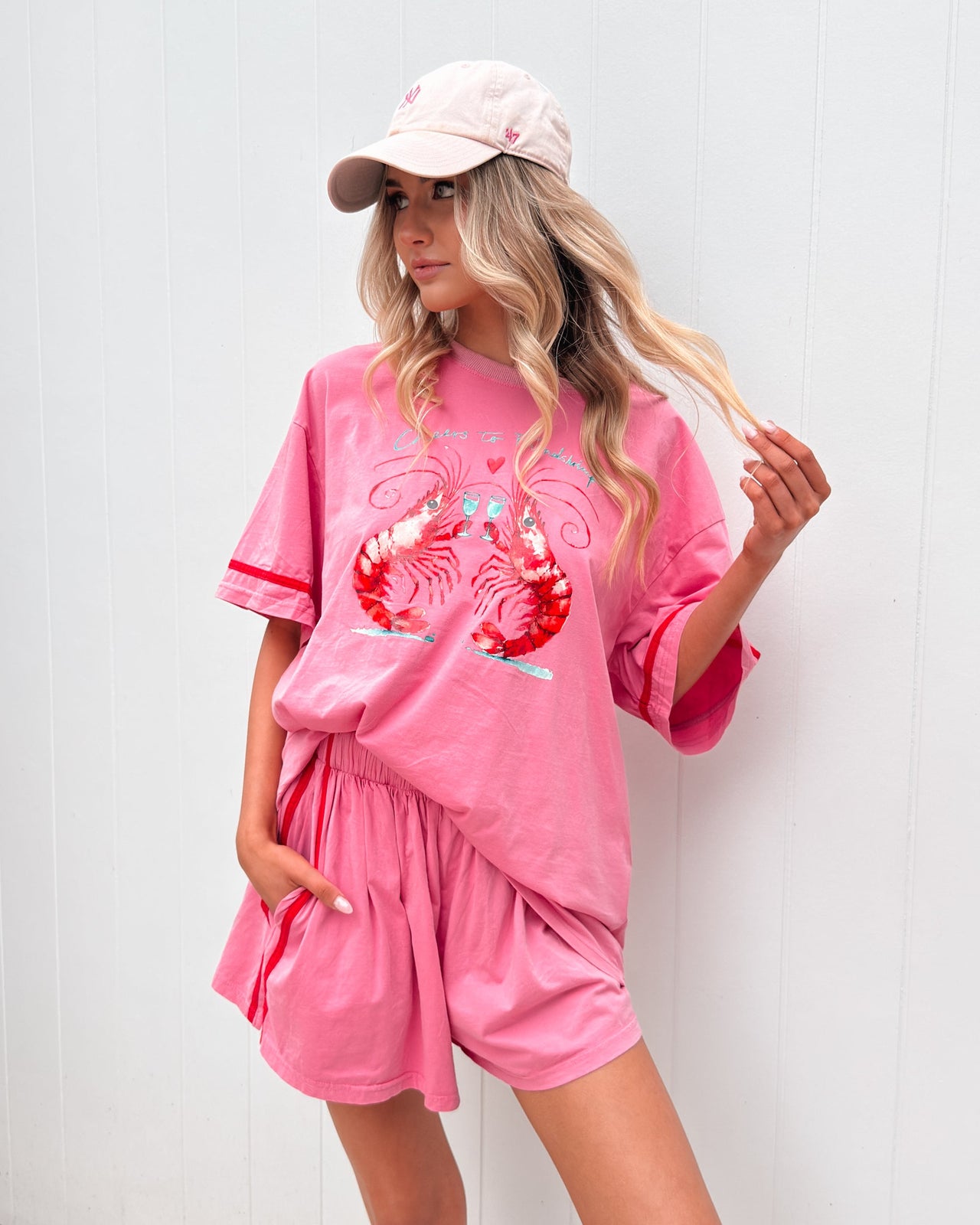 Roswell Pink Stripe Shorts