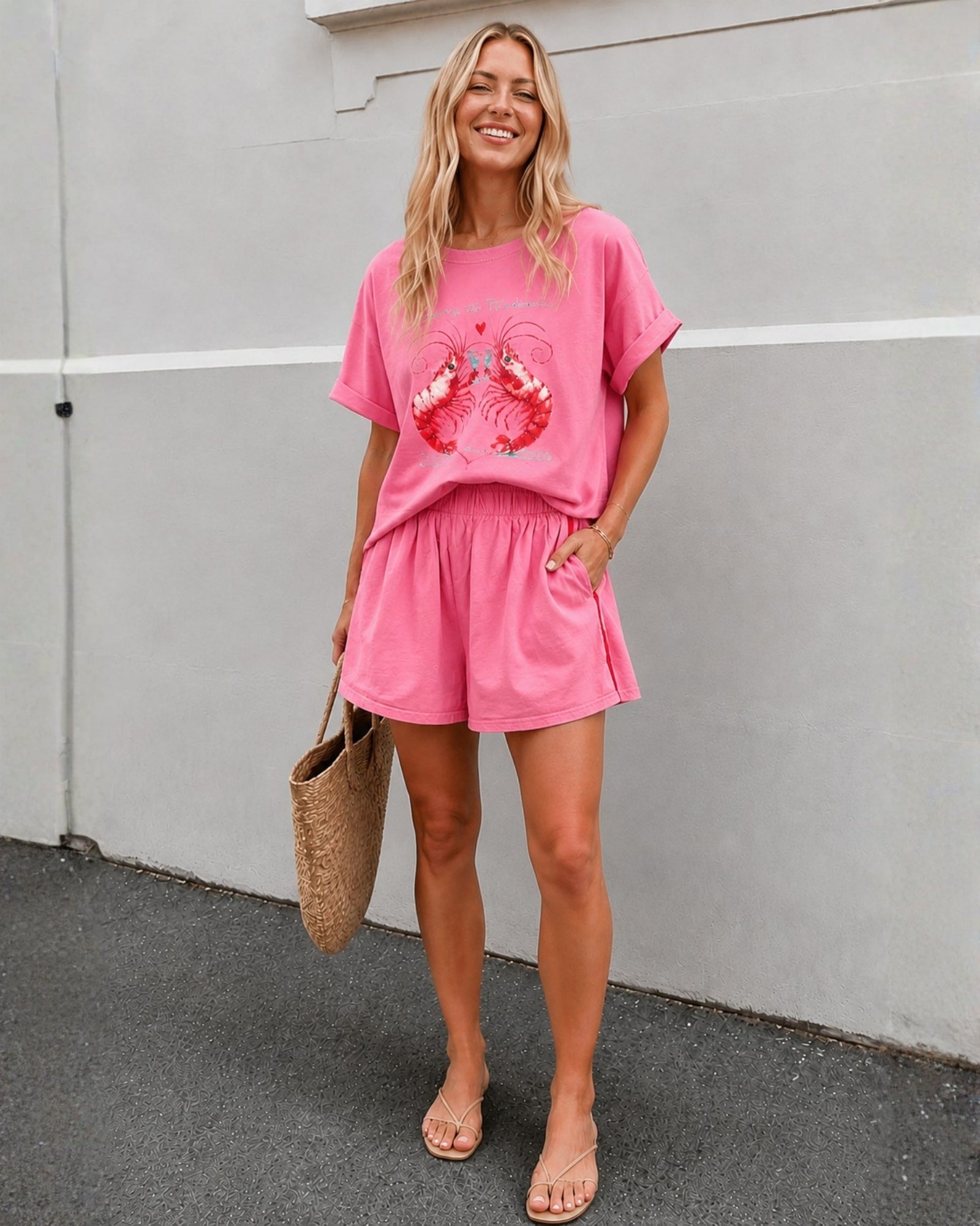 Roswell Pink Stripe Shorts
