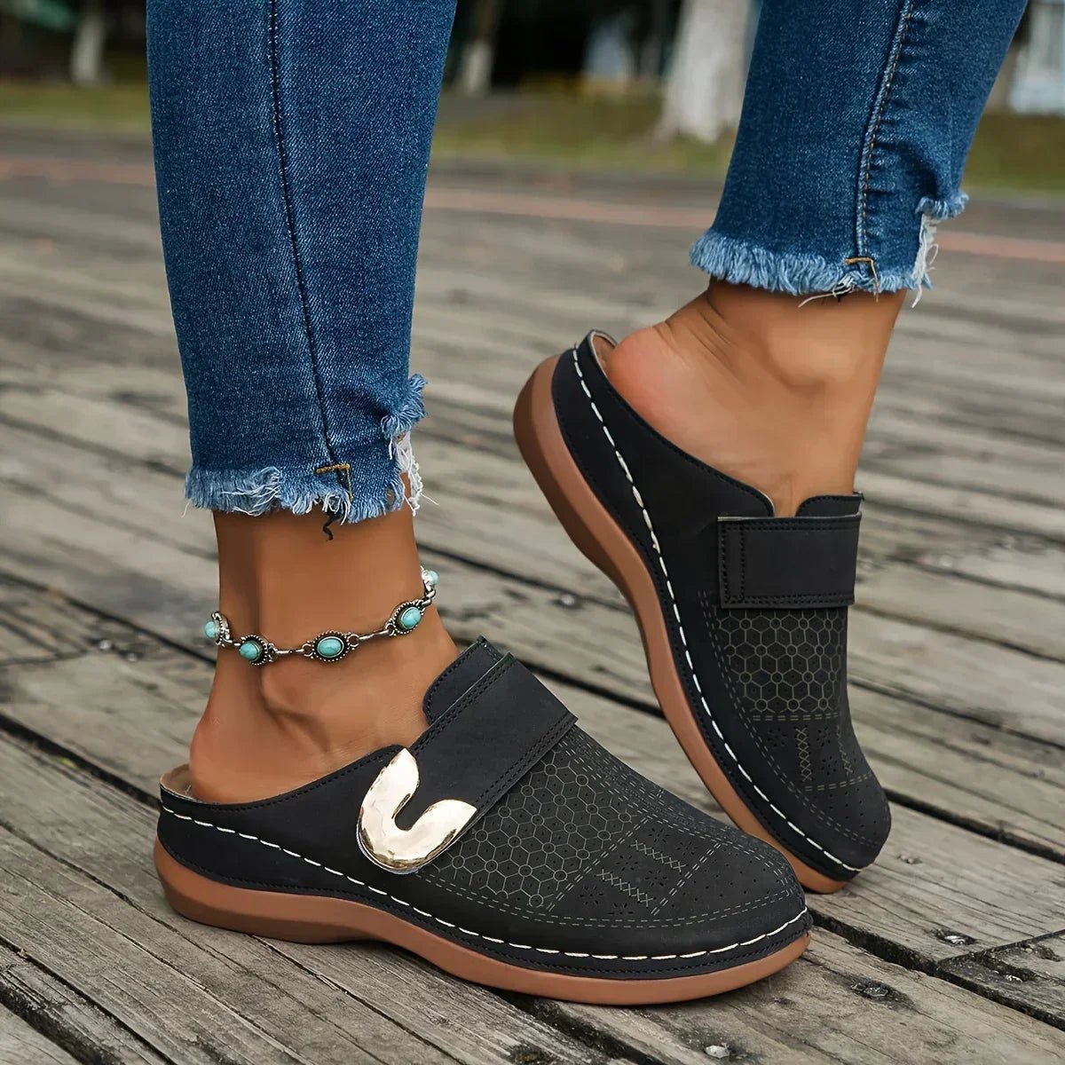 Caprielle™ | Chic Supportive Wedge Sandals