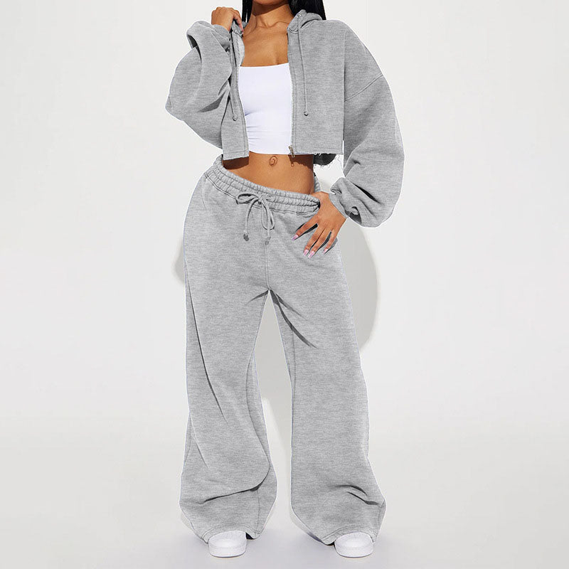 Loose-fit casual hoodie and sweatpants set