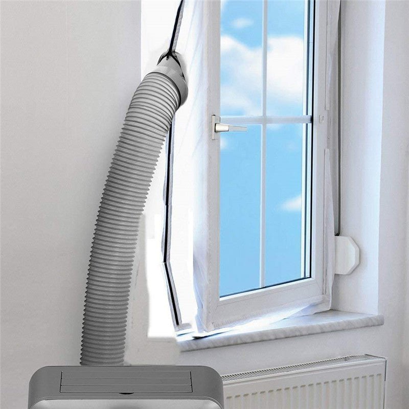 Portable air conditioner window exhaust sealing cloth