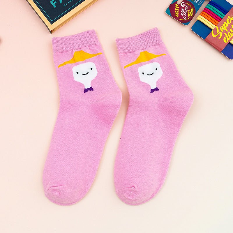 Cartoon Pattern Casual Fun Mid-Calf Socks