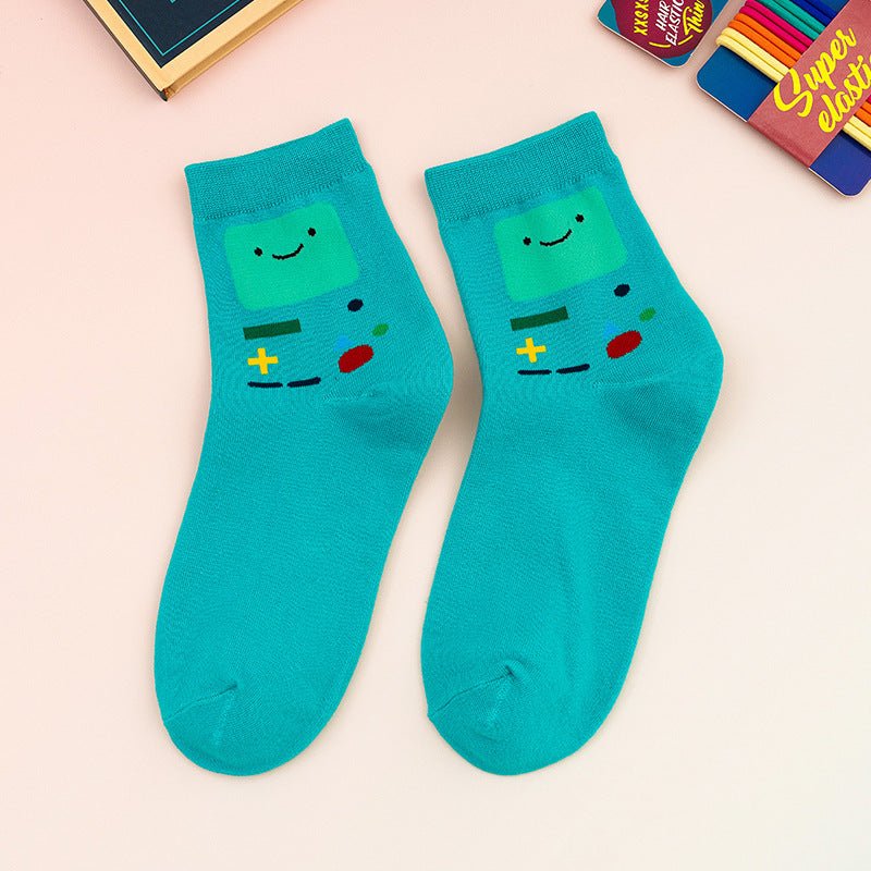 Cartoon Pattern Casual Fun Mid-Calf Socks