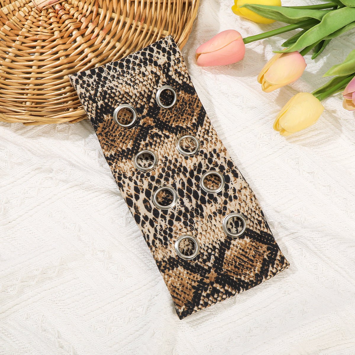 Y2K Punk-Style Eyelet Stretch Hairband