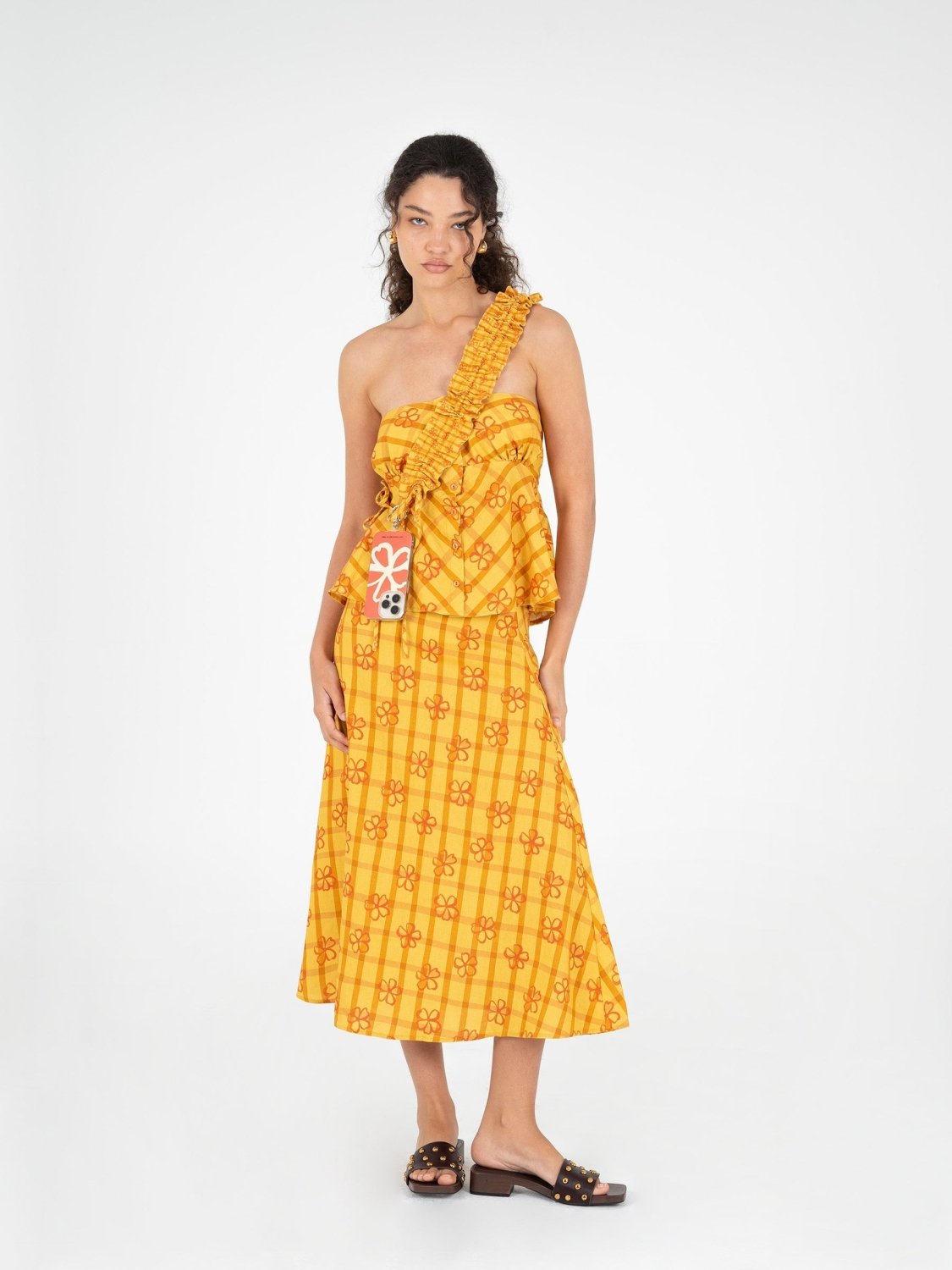 Vichy Flowers Print Ruffled Lace CARMENSAYSxMUK
