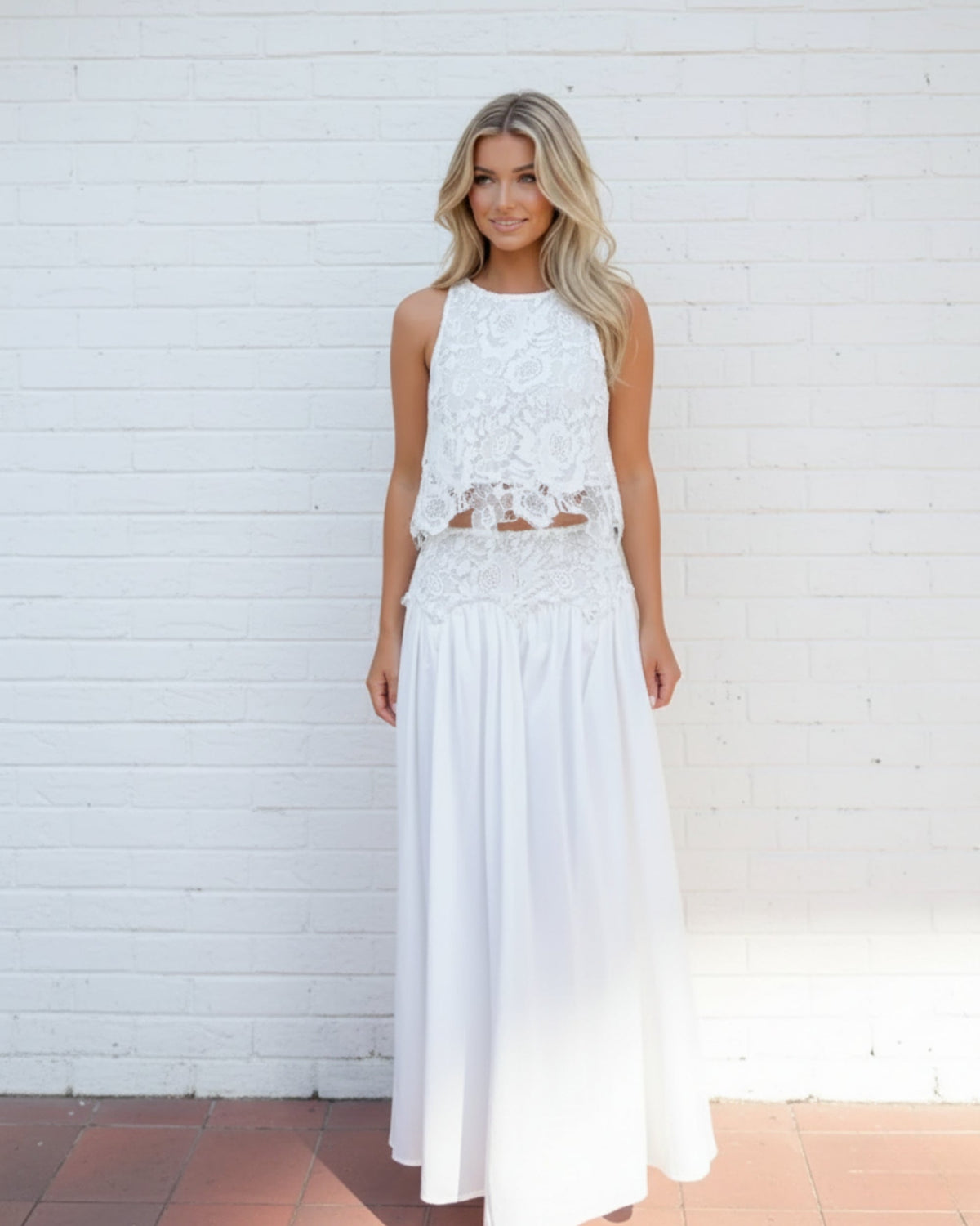 Vivorie White Skirt
