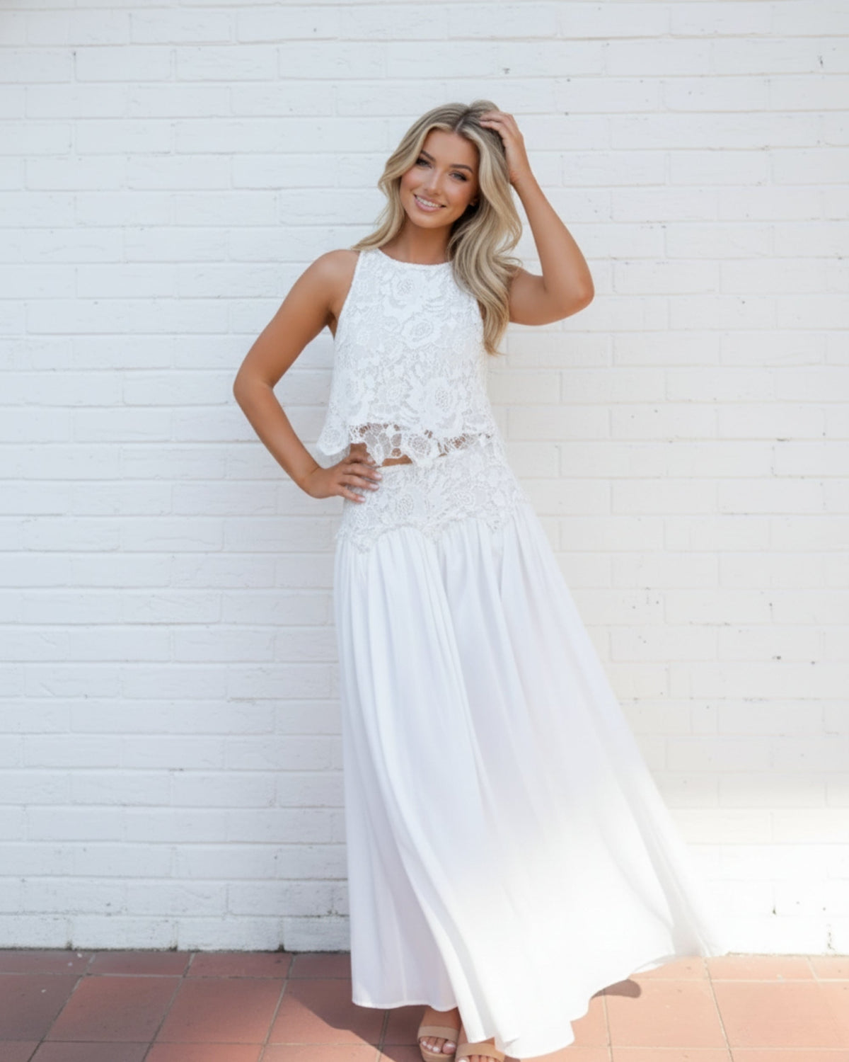 Vivorie White Skirt
