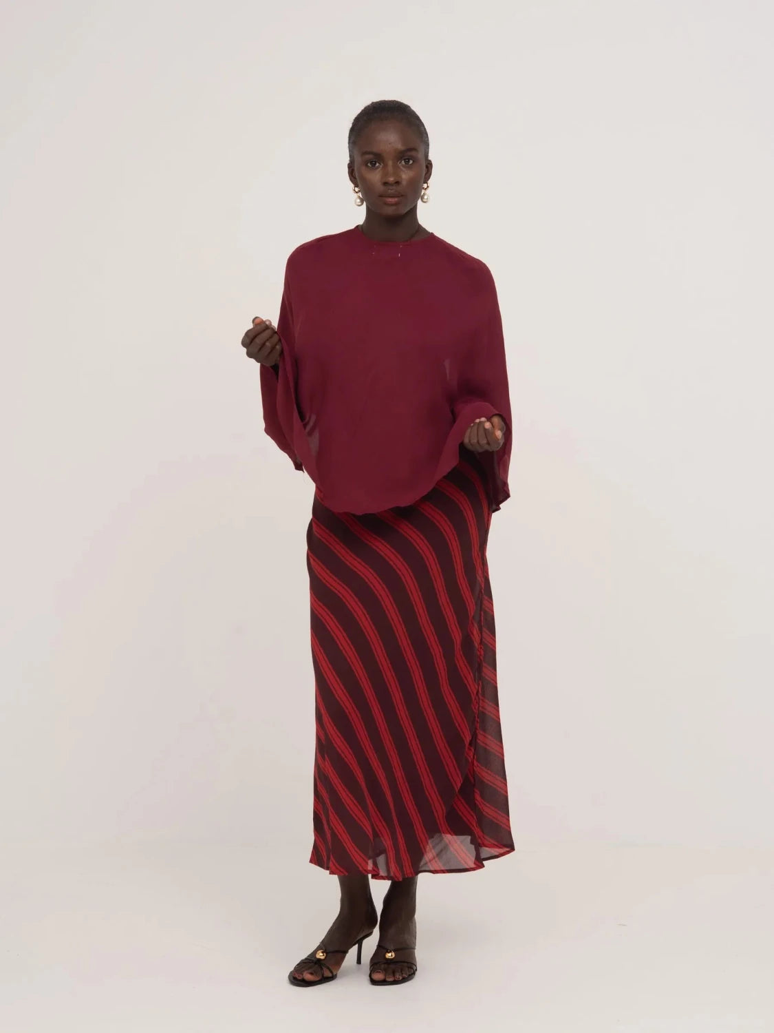 Whispered Burgundy Occasion Cape