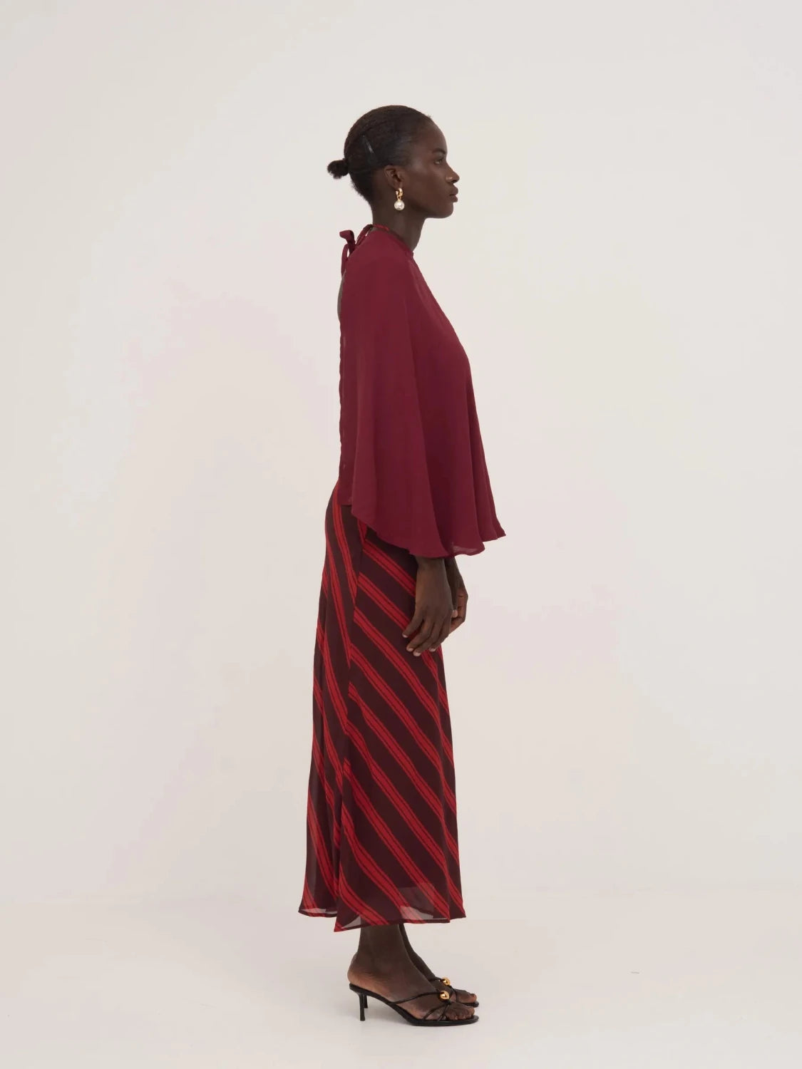 Whispered Burgundy Occasion Cape