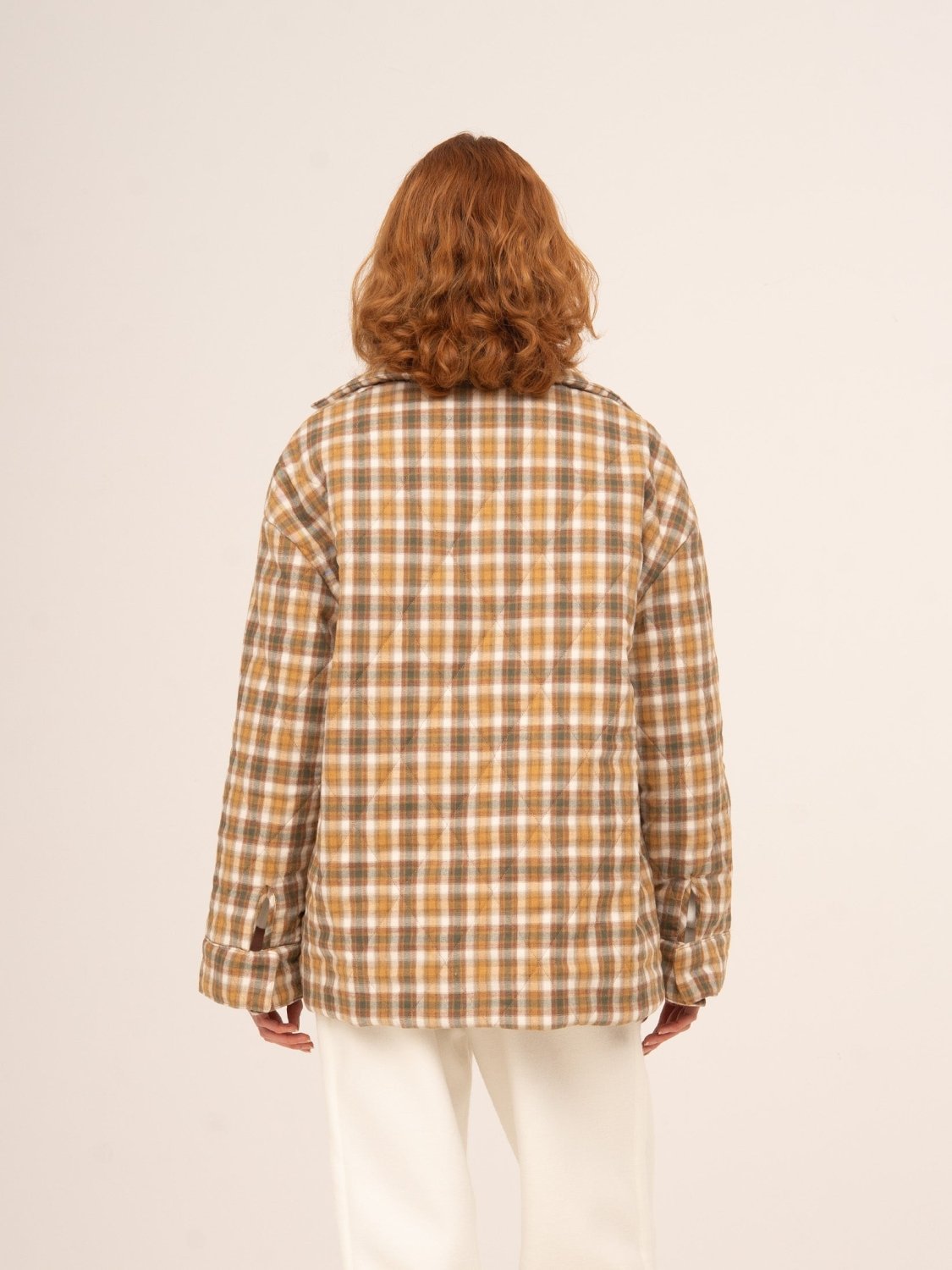 Willow Brown Plaid Puffer Jacket