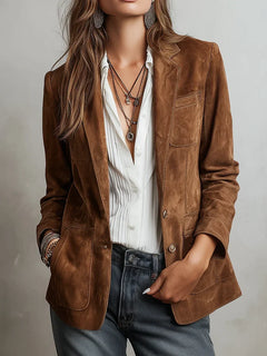 Imogen | Vintage-Inspired Brown Blazer