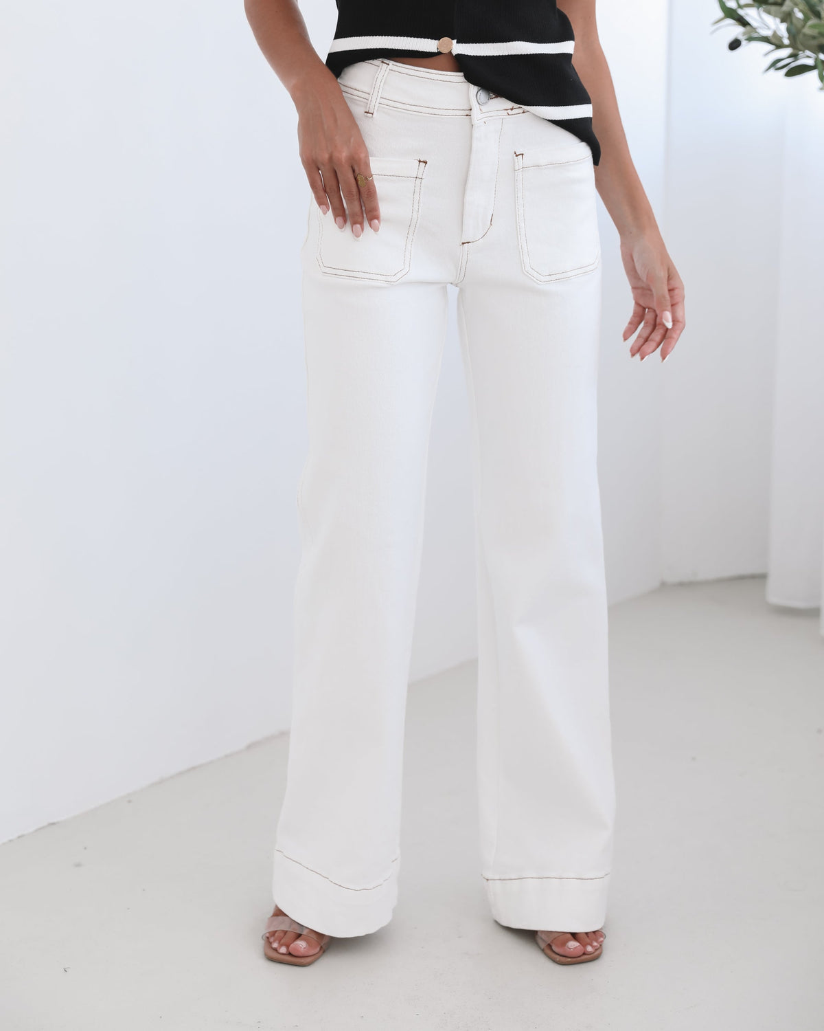 Yzabel Jeans - White Denim