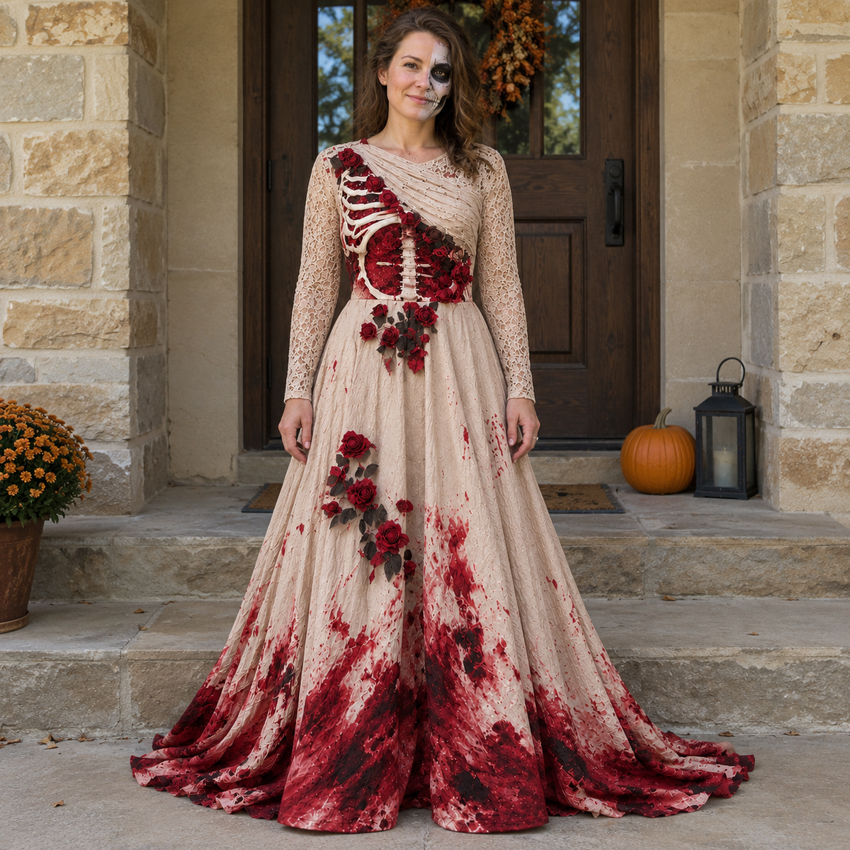 Women's Long Sleeve Maxi Dress | Halloween