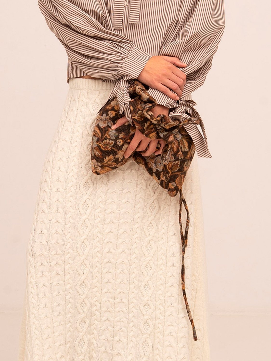 Brown Blooms Bag