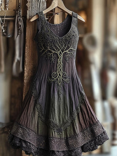 Women's Vintage Sleeveless Midi Dress | Halloween