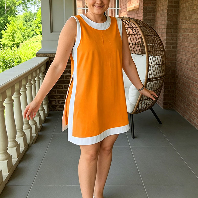 Side-slit tank top and shorts matching set