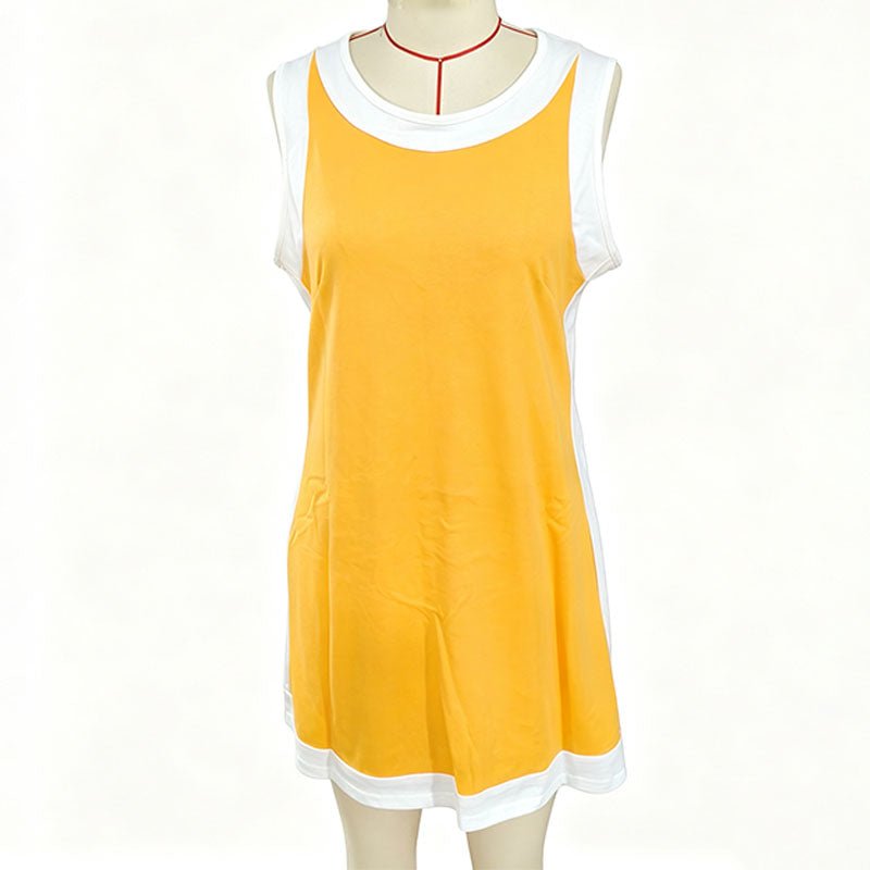 Side-slit tank top and shorts matching set