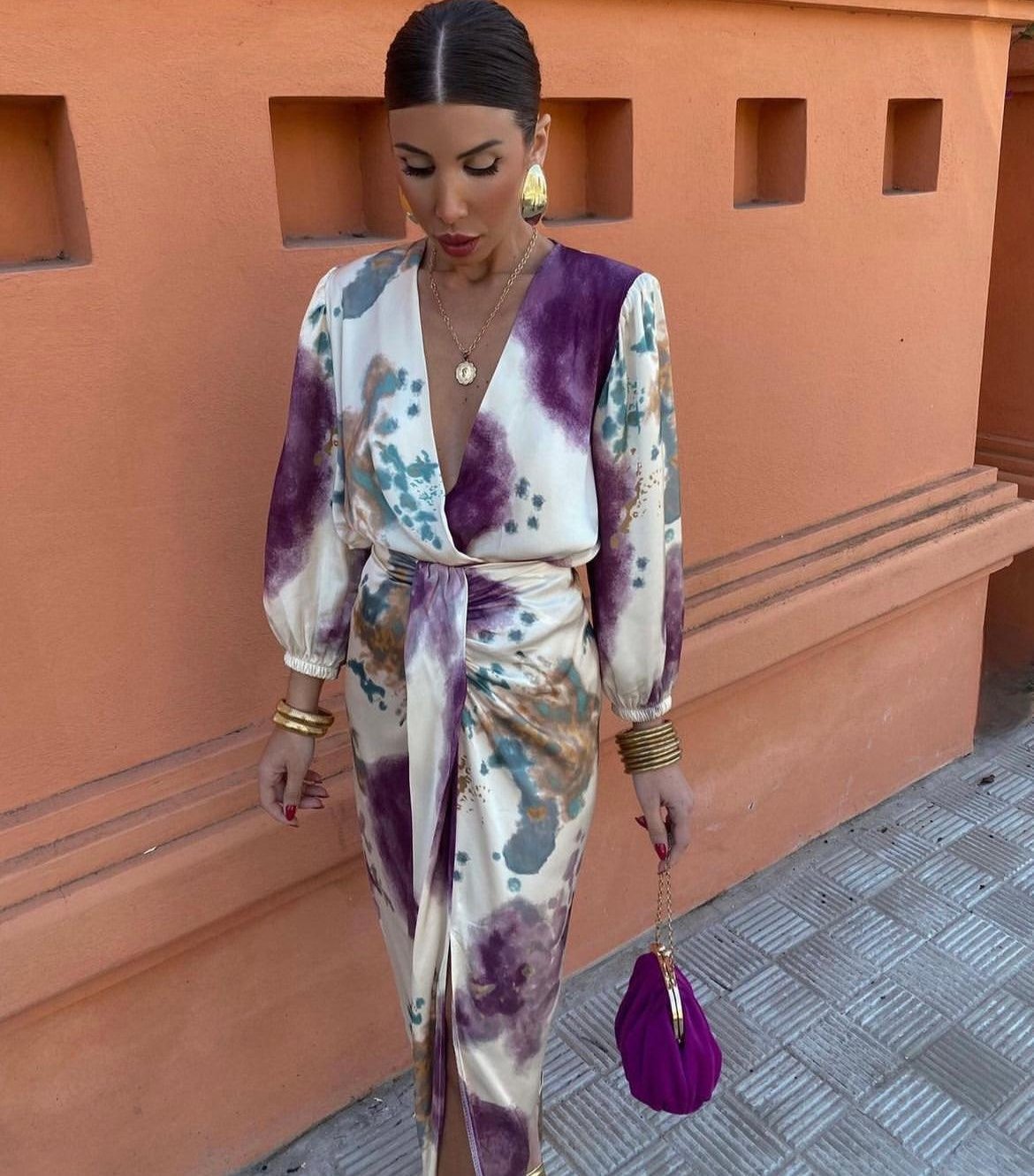Sophia | Exclusive V-Neck Midi Dress | Exclusive Edition