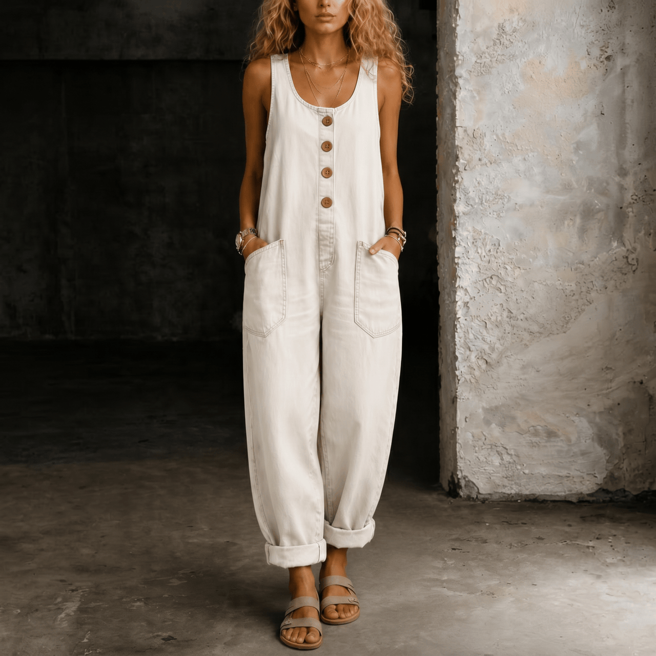Moxelle | Denim Overall Jumpsuit