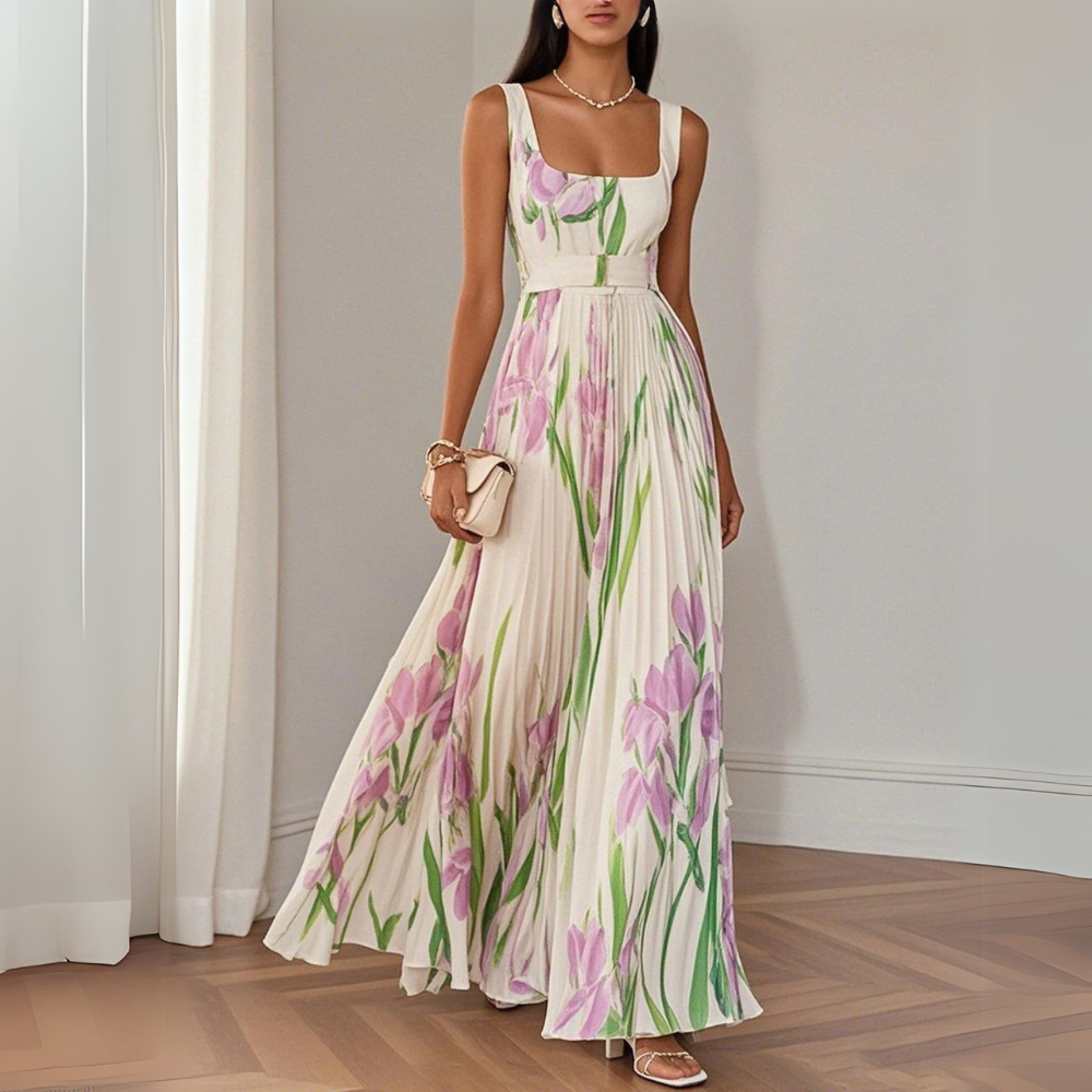 Floral Pleated Maxi Dress | Exclusive Edition | FINAL SALE