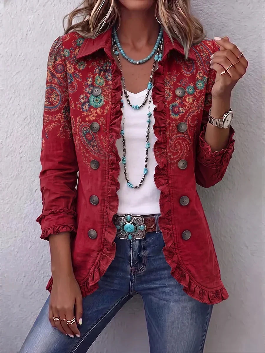 Neriah | Bohemian Paisley Ruffle Jacket