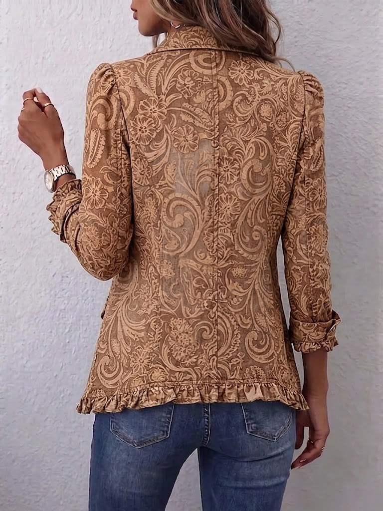 Bethany | Vintage Bohemian Floral Ruffle Jacket